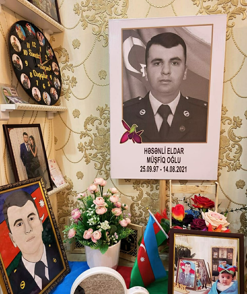 Şəhid məzun Həsənli Eldar Müşfiq oğlunun məzarını ziyarət olunub
