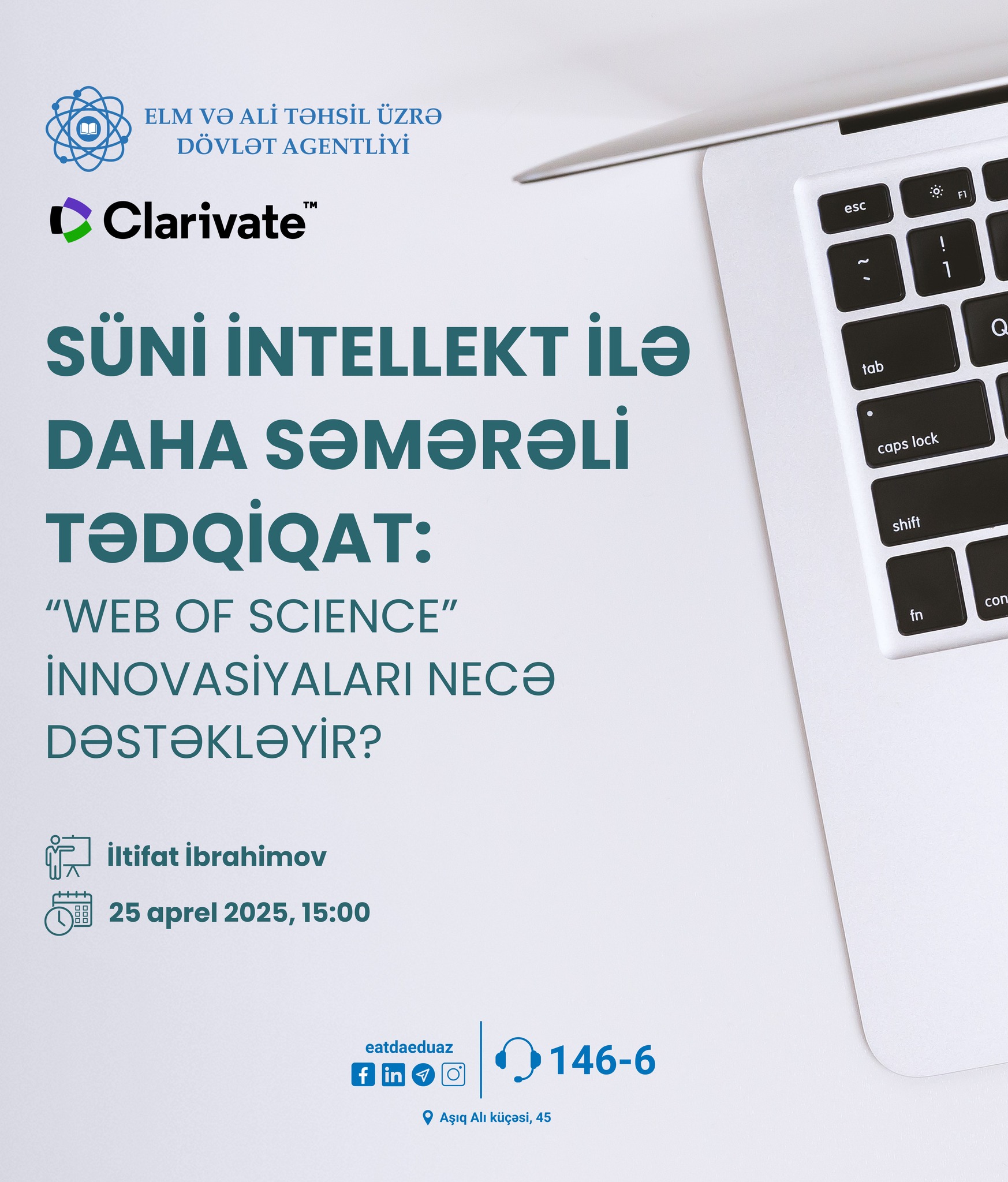 “Clarivate”in Azərbaycan dilində vebinarlar seriyası