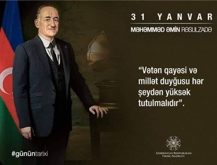 Məhəmməd Əmin Rəsulzadənin anadan olmasından 136 il ötür